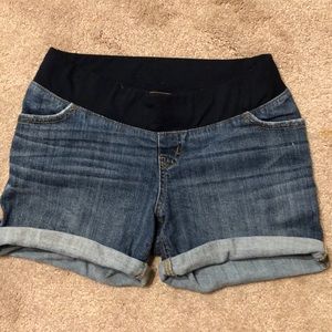 Maternity jean shorts